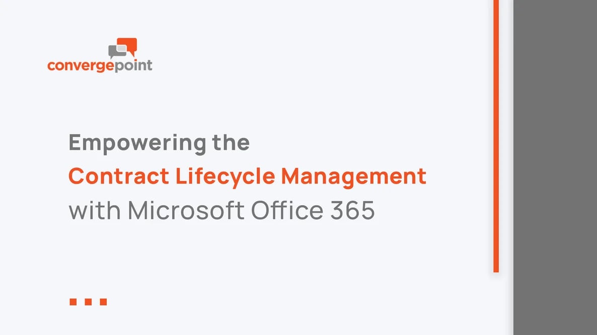 Contract Lifecycle Management on Microsoft Office 365 SharePoint
