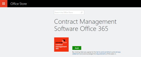 Contract management add in microsoft office 365