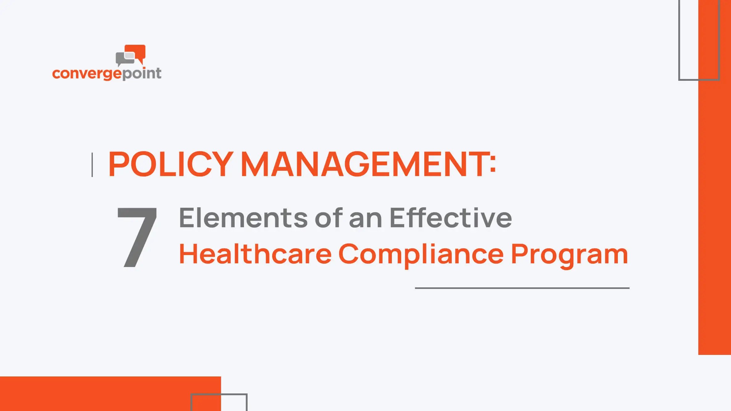 Elements of an effective healthcare compliance program