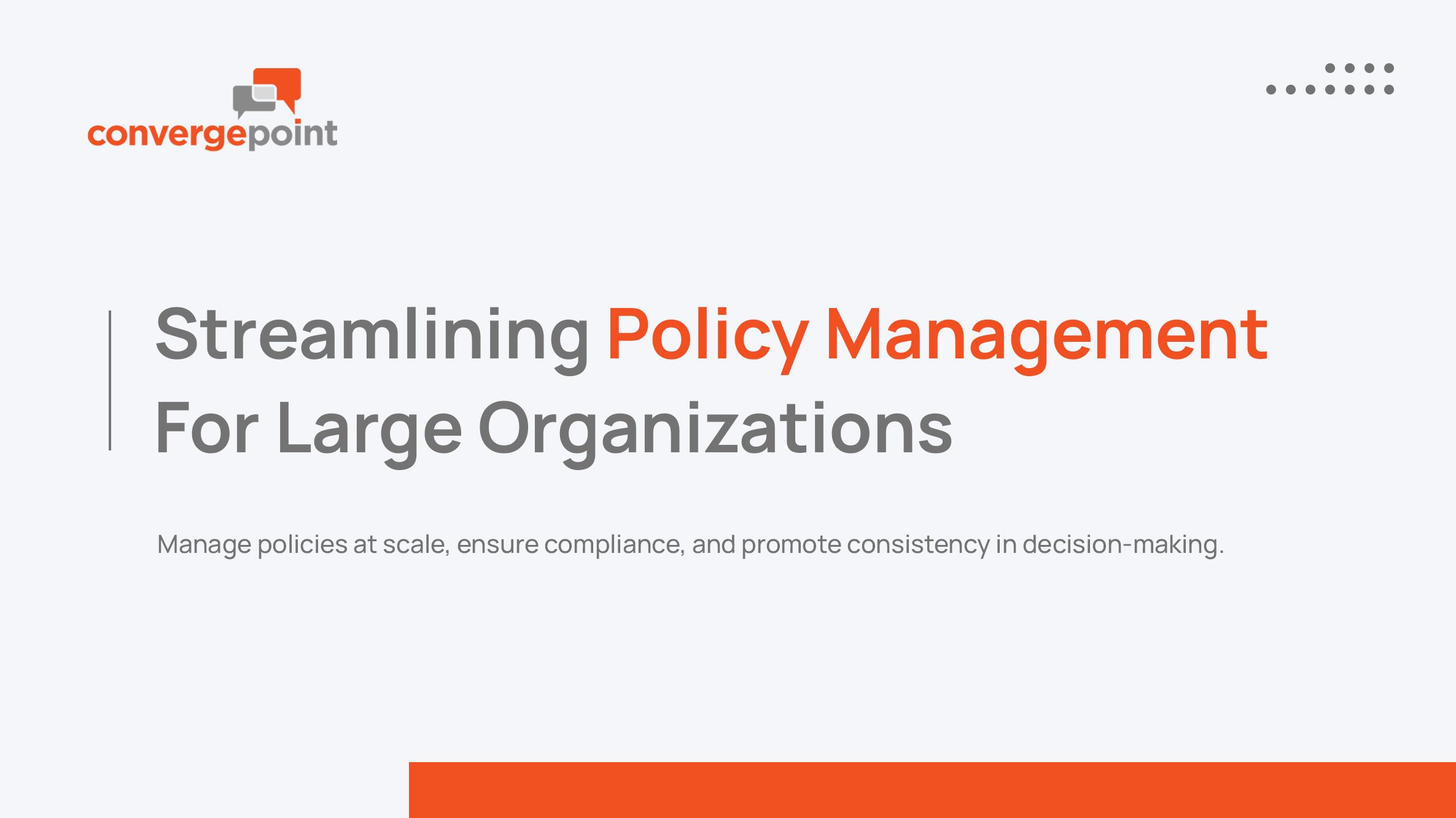 streamlining policy management