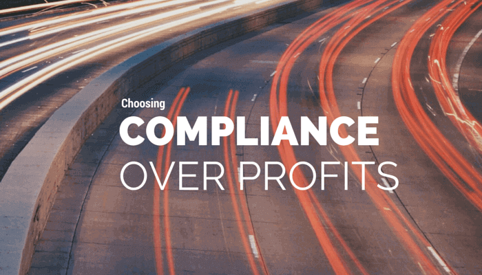 Banks and Lenders choosing compliance over profits