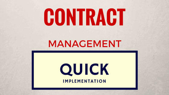 contract management quick implementation