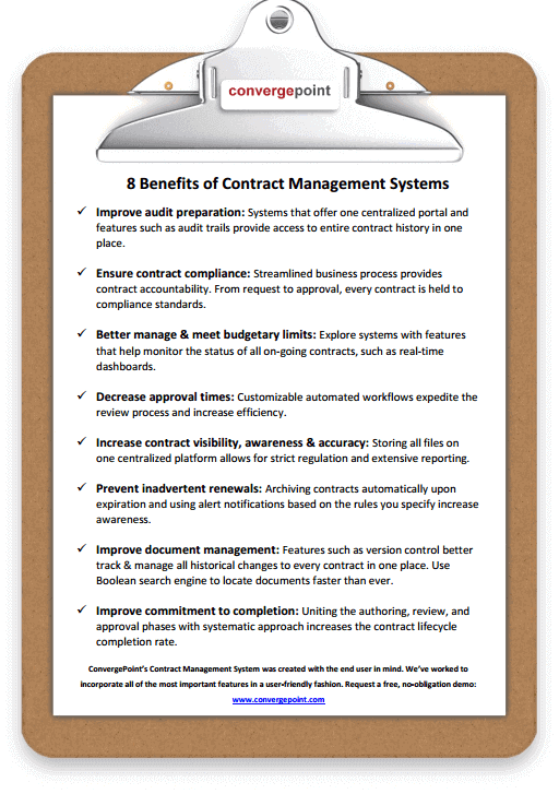 benefits of contract management sharepoint systems