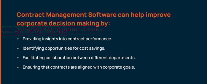 How contract management software will help to improve decision making