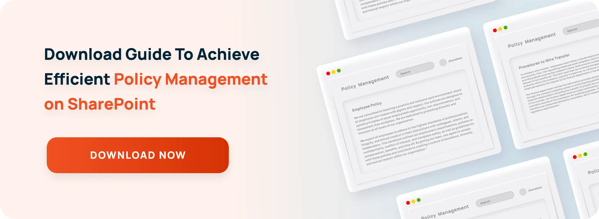 Download Guide To Achieve Efficient Policy Management on SharePoint